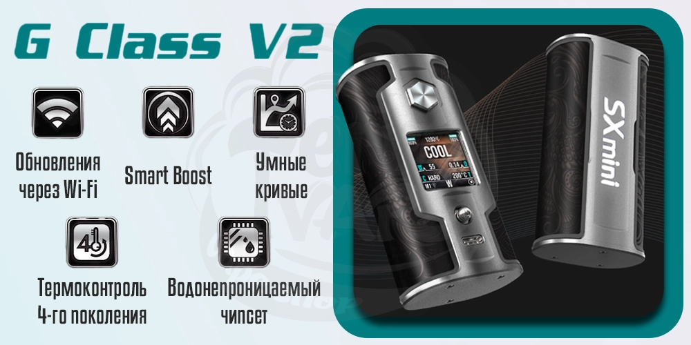 Основные характеристики YIHI SXmini G Class v2 Box Mod